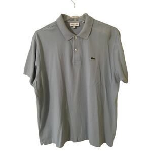 Lacoste Light Blue Gray Classic Fit FR 8 US 3XL 100% Cotton Pique' Polo Shirt